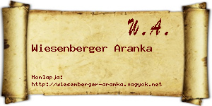 Wiesenberger Aranka névjegykártya